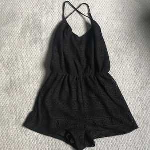 Black Lace Romper